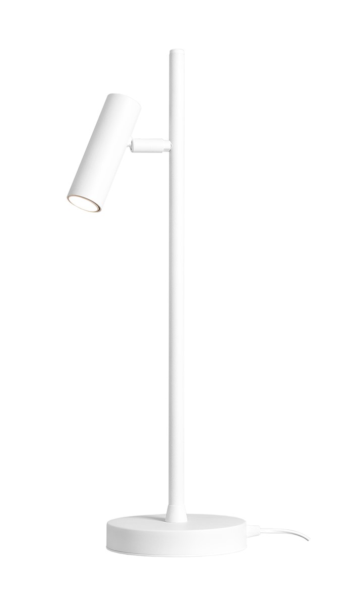 Trevo 54cm Hvit skrivebordslampe Fra Artera - Den kompakte og elegante formen gjør Trevo til en perfekt passform på skrivebordet eller som leselampe i forskjellige rom.