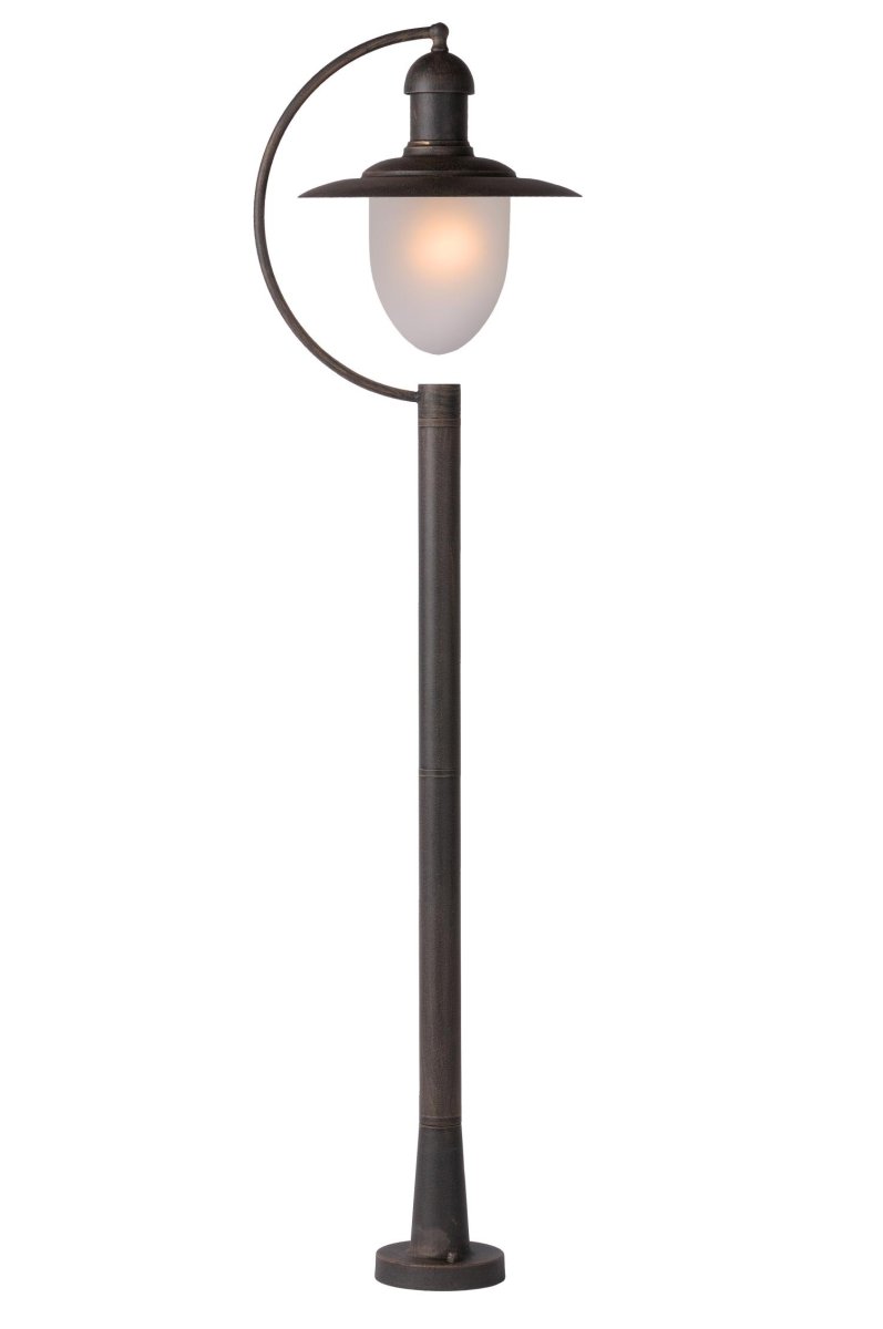 Aruba 110cm Brun pullerter Fra Lucide - Utelykten er rustbrun og kan enkelt kombineres med en dimmer, som gjør det mulig å justere lysstyrken og skape den rette atmosfæren til enhver tid.