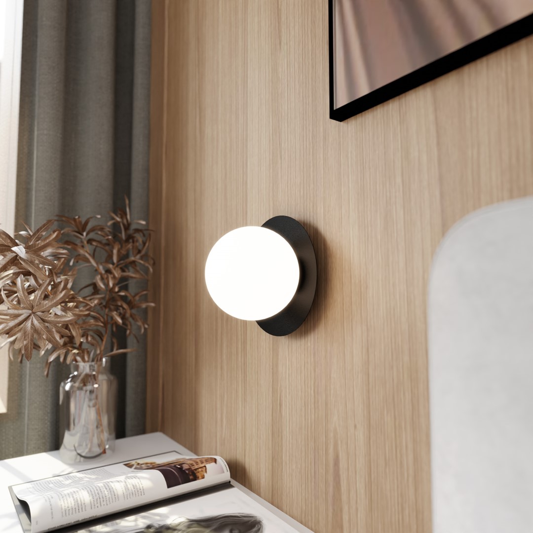 Oslo Ø20 Hvit vegglampe Fra Emibig Lighting - Styrken ligger i den ekstremt slitesterke formen, det kule metalliske uttrykket, glatte overflater og en ensartet fargepalett &ndash; en kombinasjon som appellerer til de som setter pris p&aring; orden, enkelhet og harmoniske former.