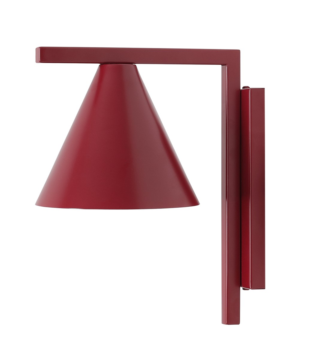 Form 23cm Burgund vegglampe Fra Artera - Denne minimalistiske vegglampen med sin elegante kjegleformede skjerm i en burgundertone er det perfekte valget for deg som &oslash;nsker et stilig og moderne uttrykk i hjemmet ditt.