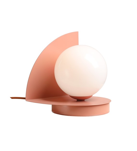 Loop 20cm Korall bordlampe Fra Artera - Loop er en moderne bordlampe med retrodesign i en fin korallrosa farge.