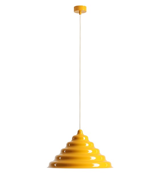 Wave Ø36 Gul Taklampe Fra Artera - Den solide skyggen i metall i gul farge gir en fin spredning av lys nedover, noe som gjør den perfekt å henge over spisebordet eller kjøkkenet.