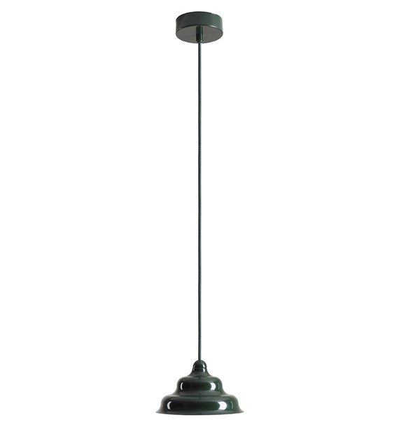 Wave Ø17 Mørk grønn Taklampe Fra Artera - Den solide skyggen av metall i en mørkegrønn farge gir en fin spredning av lys nedover, noe som gjør den perfekt å henge over spisebordet eller kjøkkenet.