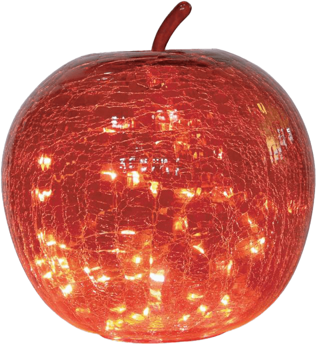 Zoom bilde av Äpple 22cm RØD bordlampe Fra Pixie Design - Den er utstyrt med en timer og en praktisk 5-trinns dimmer for &aring; justere lyset etter behov, noe som gj&oslash;r den perfekt for b&aring;de arbeidsbelysning og koselig kveldsbelysning.