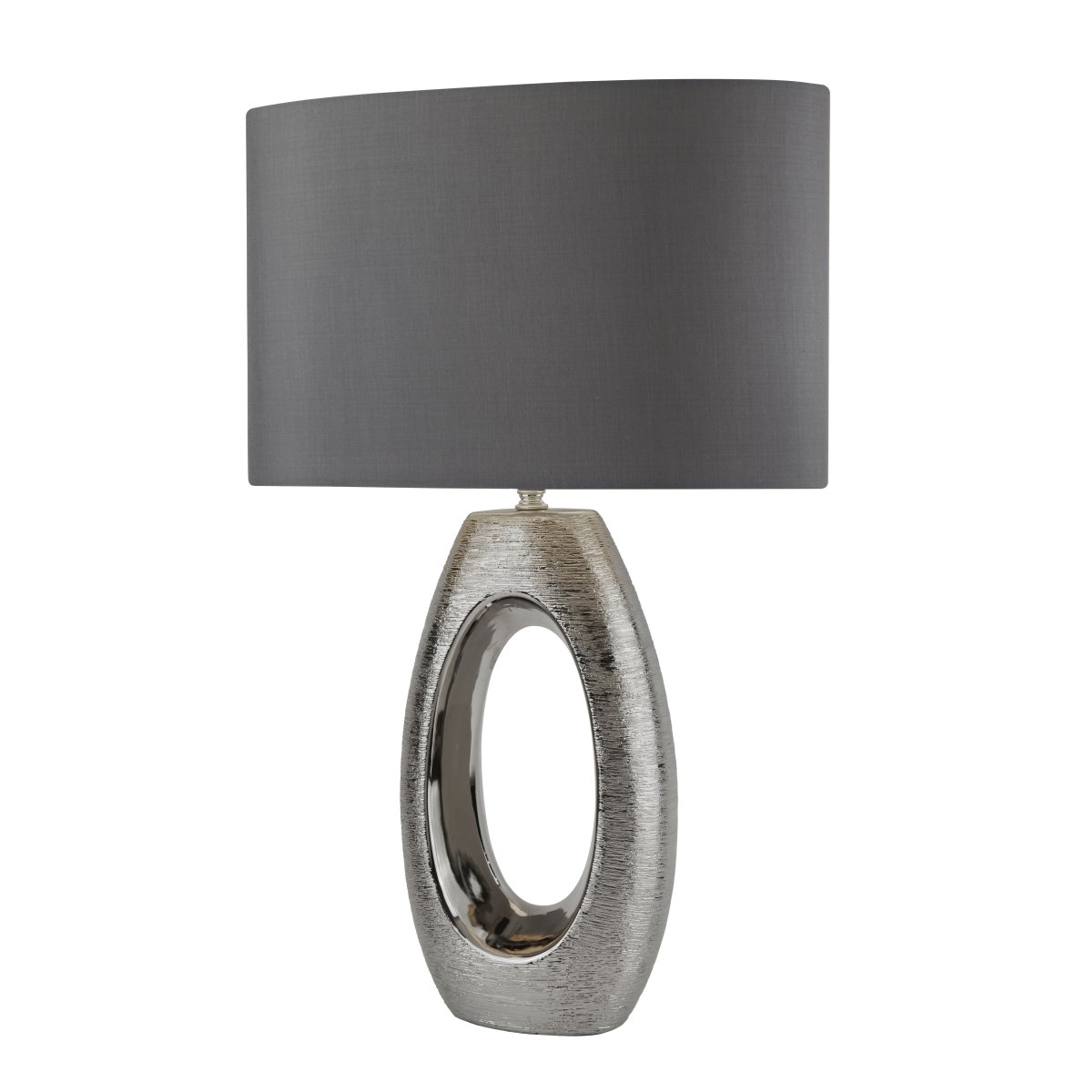 Artisan 60cm Krom bordlampe Fra Searchlight - Denne eksklusive bordlampen kombinerer en unik, speillignende sokkel i en metallisk finish med en elegant grønn; lampeskjerm.