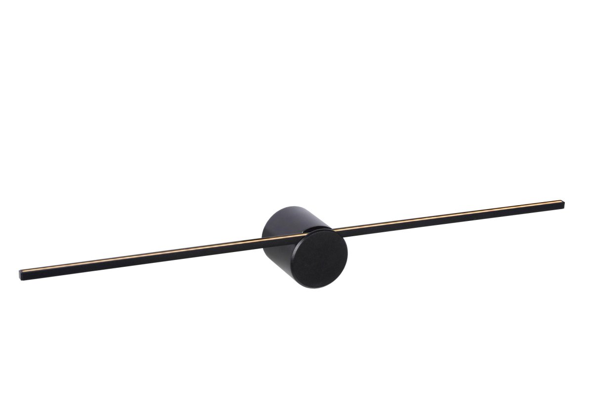 Mizar 60cm Svart baderomslampe Fra Lucide - Denne vegglampen, med en bredde på 60 centimeter, er en uunnværlig følgesvenn i et moderne bad.