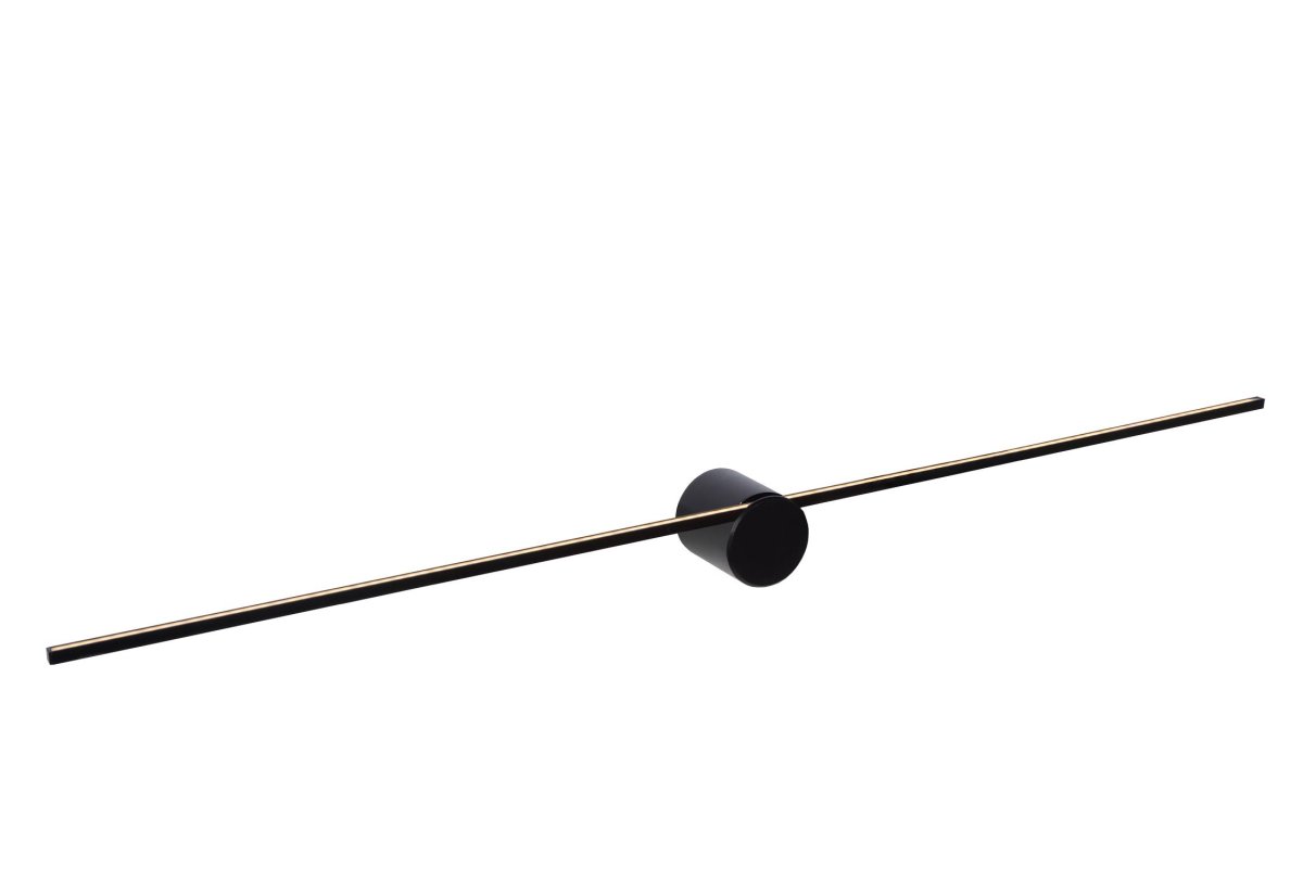 Mizar 90cm Svart baderomslampe Fra Lucide - Denne vegglampen, med en bredde på 90 centimeter, er en uunnværlig følgesvenn i et moderne bad.