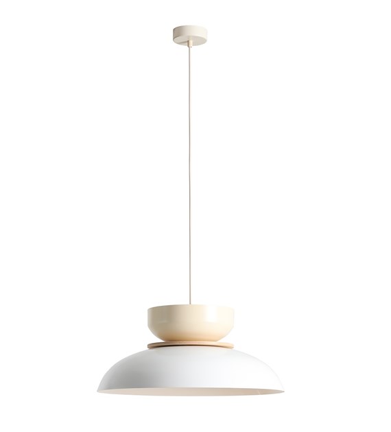 Aldo Ø47 Hvit/beige Taklampe Fra Artera - Aldo pendellampe er en stilig metalllampe med høyglansfinish.