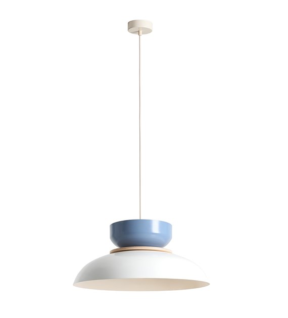 Aldo Ø47 Hvit/blå Taklampe Fra Artera - Kombinasjonen av hvit og en matt blå skjerm skaper en moderne kontrast som gjør lampen til et elegant blikkfang.
