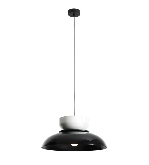 Aldo Ø47 Svart og hvitt Taklampe Fra Artera - Aldo pendellampe er en stilig metalllampe med høyglansfinish.