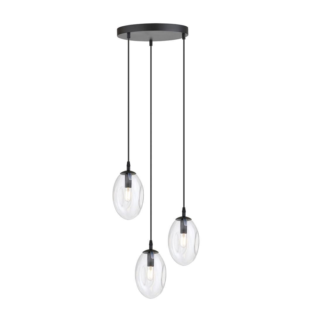 Astral Ø40 Gjennomsiktig Taklampe Fra Emibig Lighting - Pendelene er ferdig med transparente glasskupler som sprer et fint og innbydende lys i rommet.