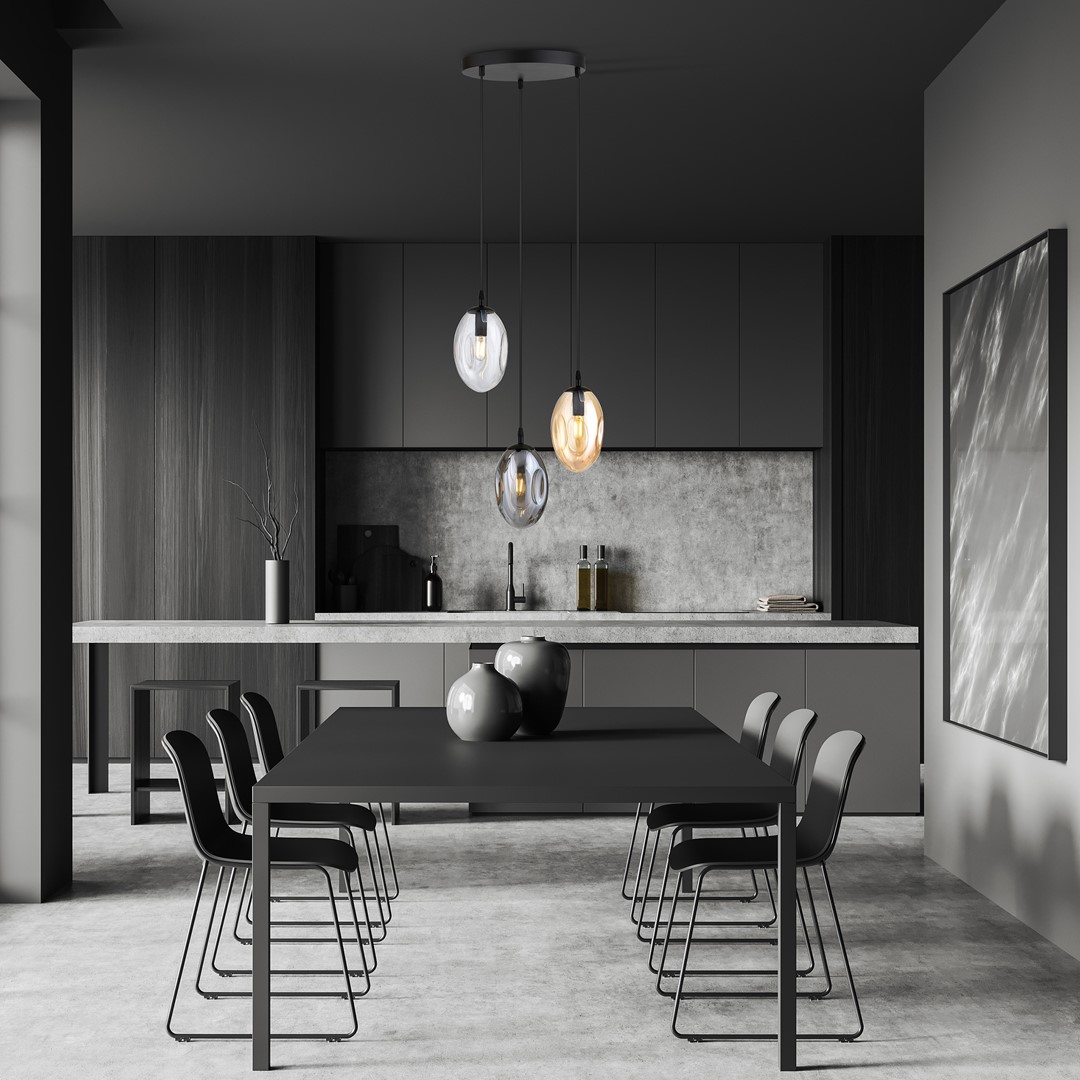 Astral Ø40 Flerfarget Taklampe Fra Emibig Lighting - Pendelene er ferdig med flerfargede glasskupler som sprer et varmt og innbydende lys i rommet.