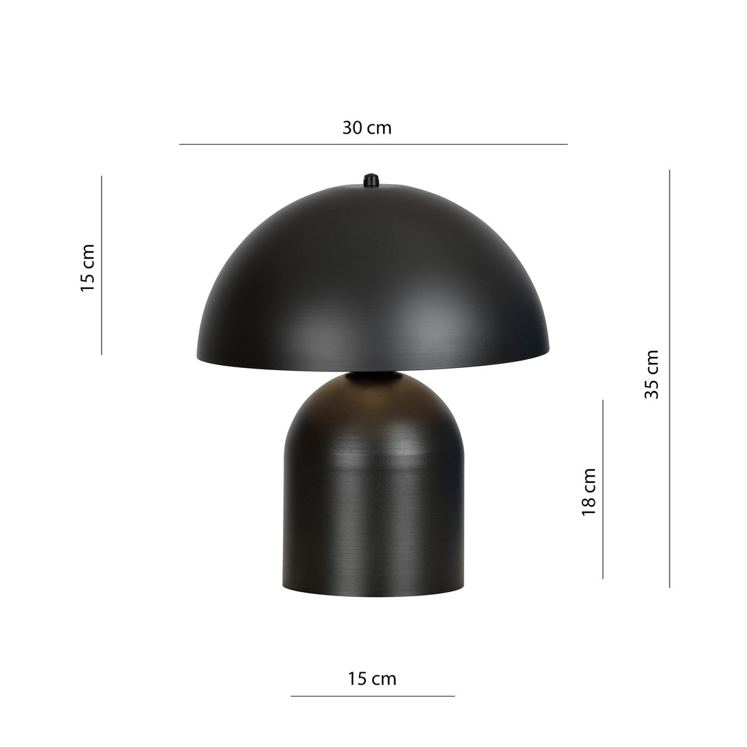 Kava 35cm Svart bordlampe Fra Emibig Lighting - Kava-lampen tilfører skandinavisk sjarm til interiøret ditt.