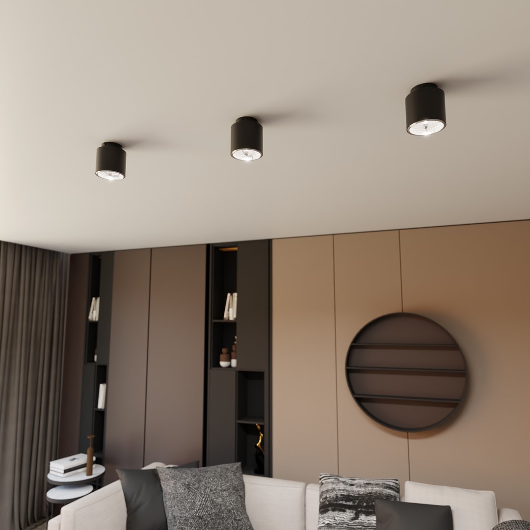 Nano Svart spotlight Fra Emibig Lighting - Taklampen Nano er en minimalistisk serie.