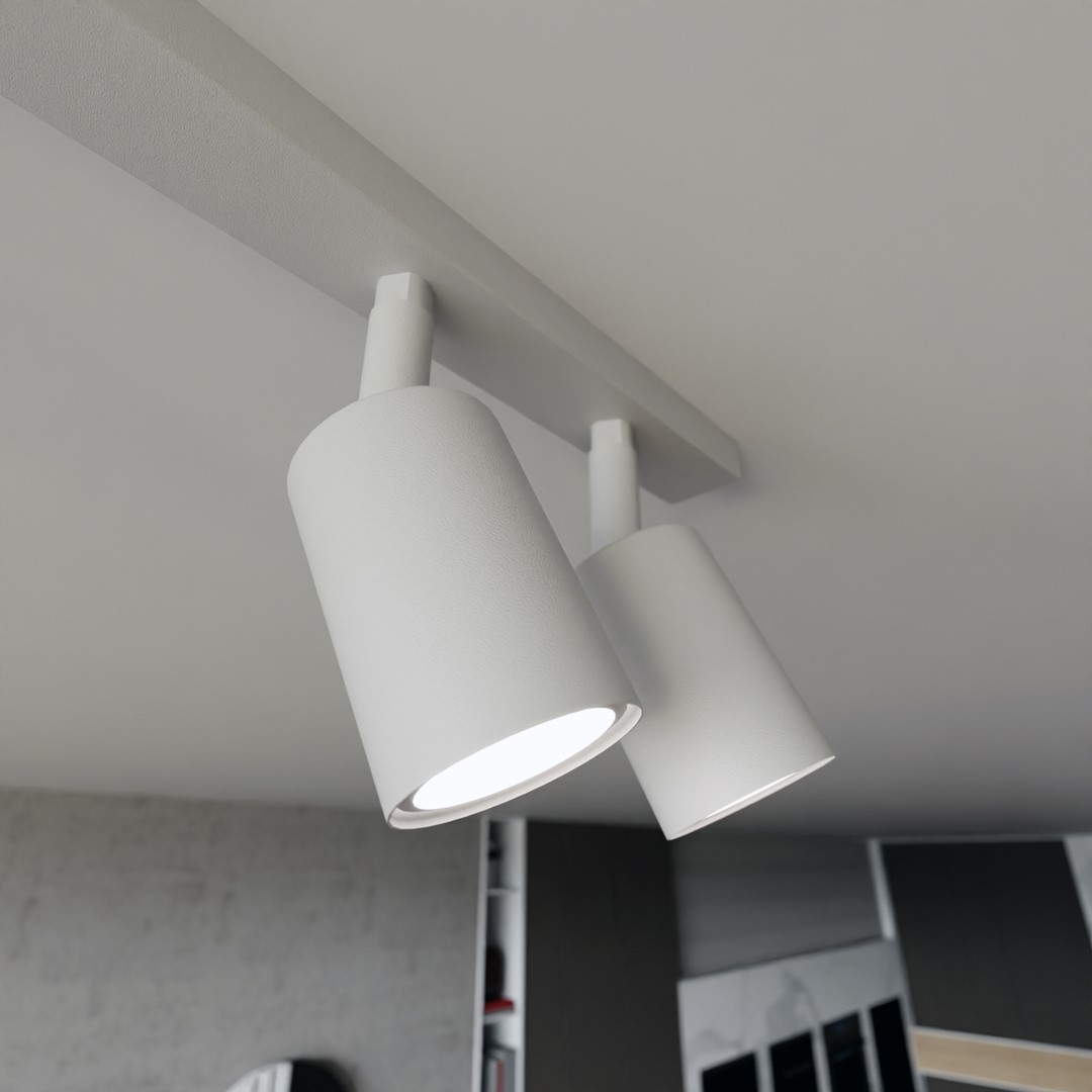 Flash 4 Hvit spotlight Fra Emibig Lighting - Taklampen Flash er et utmerket eksempel på; minimalistisk design.
