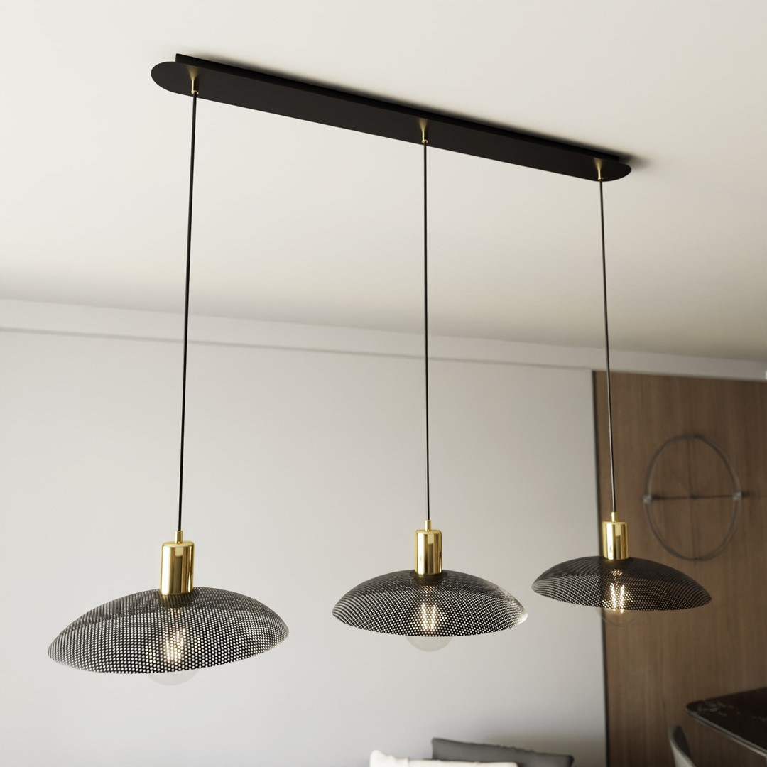 Spirit 90cm Svart Taklampe Fra Emibig Lighting - Perfekt for de som &oslash;nsker &aring; legge til en industriell estetikk til interi&oslash;rdesignen mens de skaper en moderne f&oslash;lelse i hvert rom.