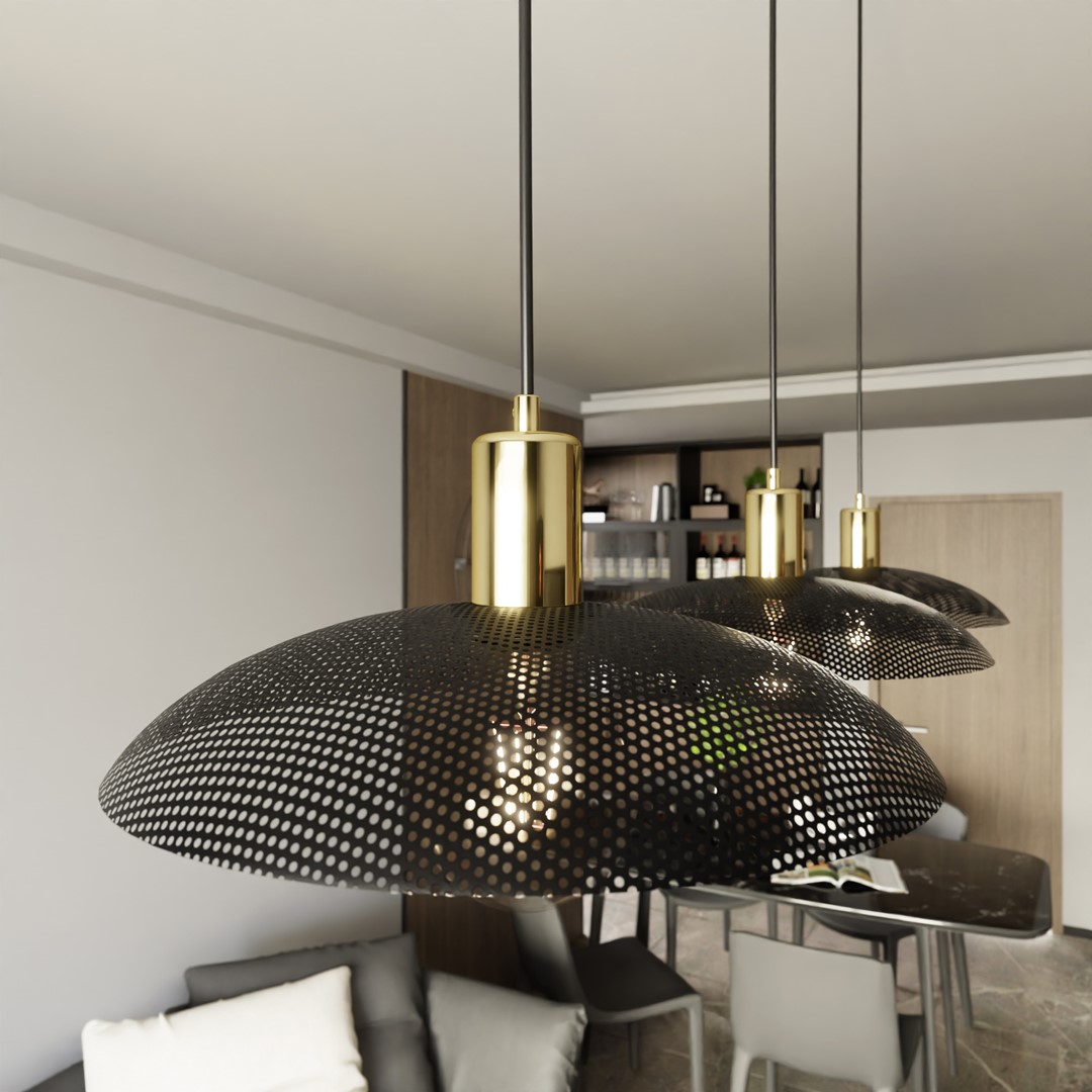 Spirit 90cm Svart Taklampe Fra Emibig Lighting - Perfekt for de som &oslash;nsker &aring; legge til en industriell estetikk til interi&oslash;rdesignen mens de skaper en moderne f&oslash;lelse i hvert rom.