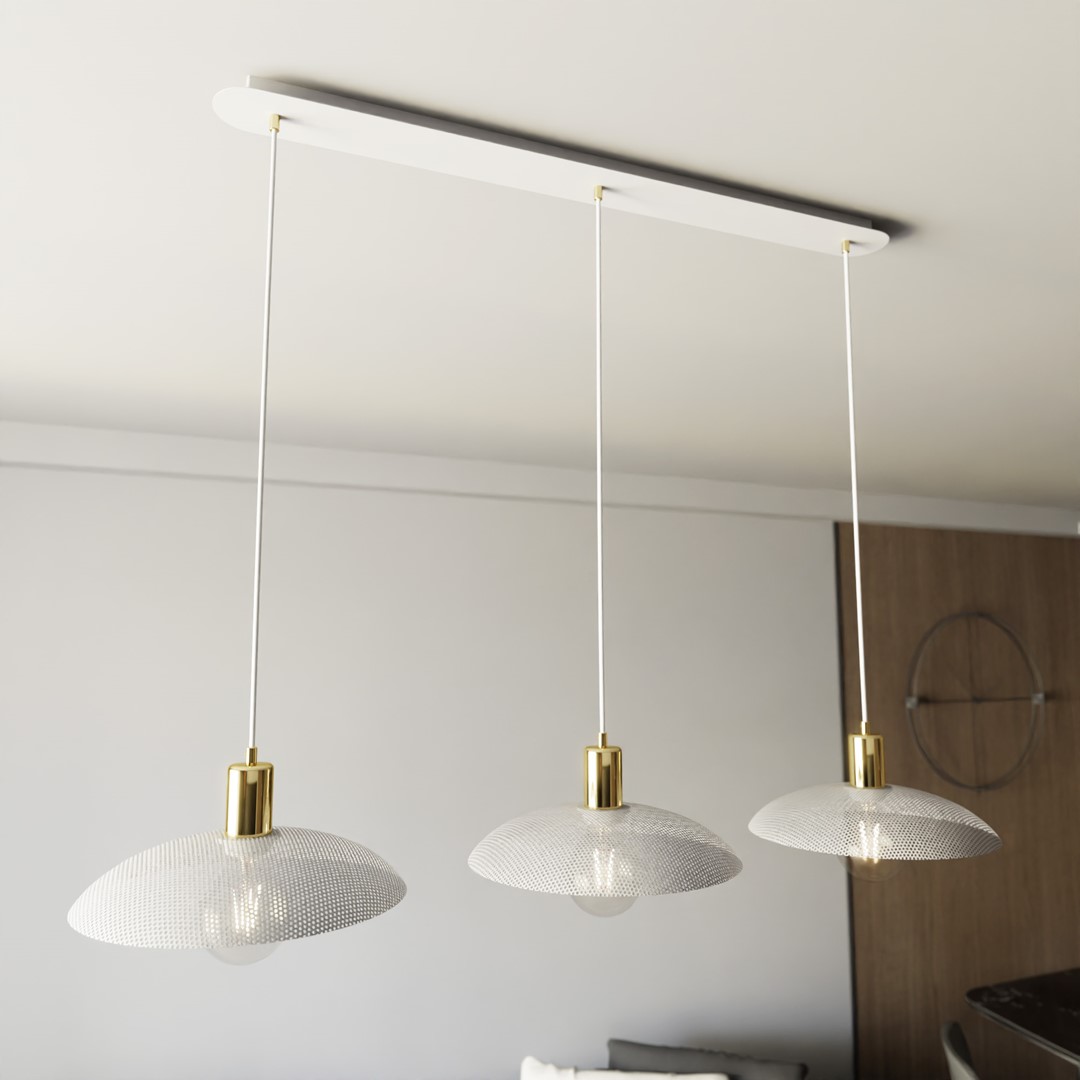 Spirit 90cm Hvit Taklampe Fra Emibig Lighting - Perfekt for de som &oslash;nsker &aring; legge til en industriell estetikk til interi&oslash;rdesignen mens de skaper en moderne f&oslash;lelse i hvert rom.