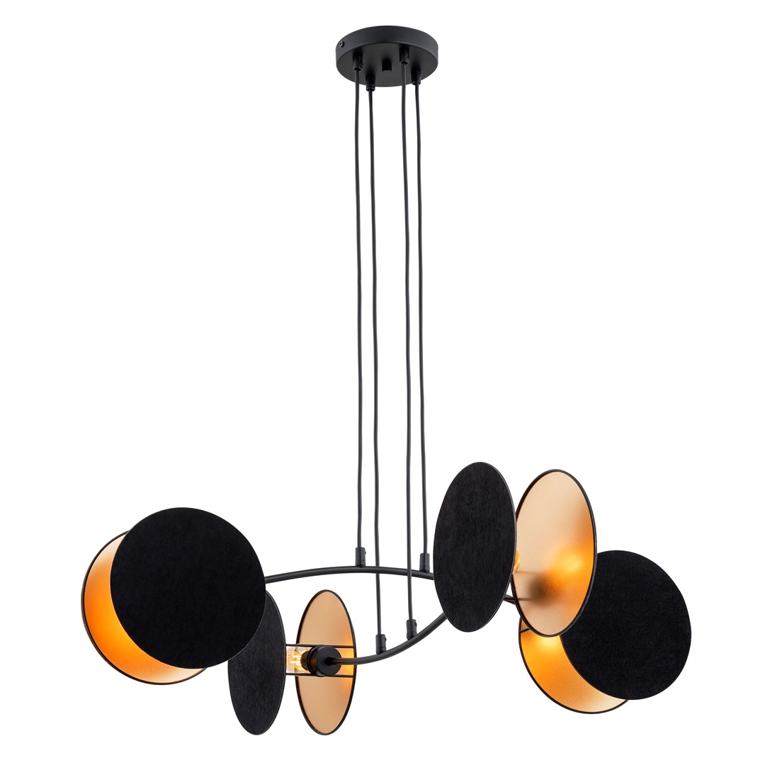 Motif 82cm Svart Taklampe Fra Emibig Lighting - Ved &aring; kombinere moderne form med funksjon fungerer lampene ikke bare som belysning &ndash; men ogs&aring; som et uttrykksfullt designelement.