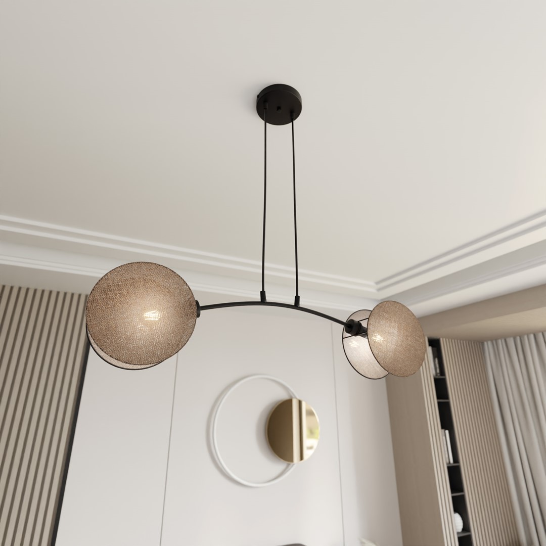 Motif 82cm Natur Taklampe Fra Emibig Lighting - Ved &aring; kombinere moderne form med funksjon fungerer lampene ikke bare som belysning &ndash; men ogs&aring; som et uttrykksfullt designelement.
