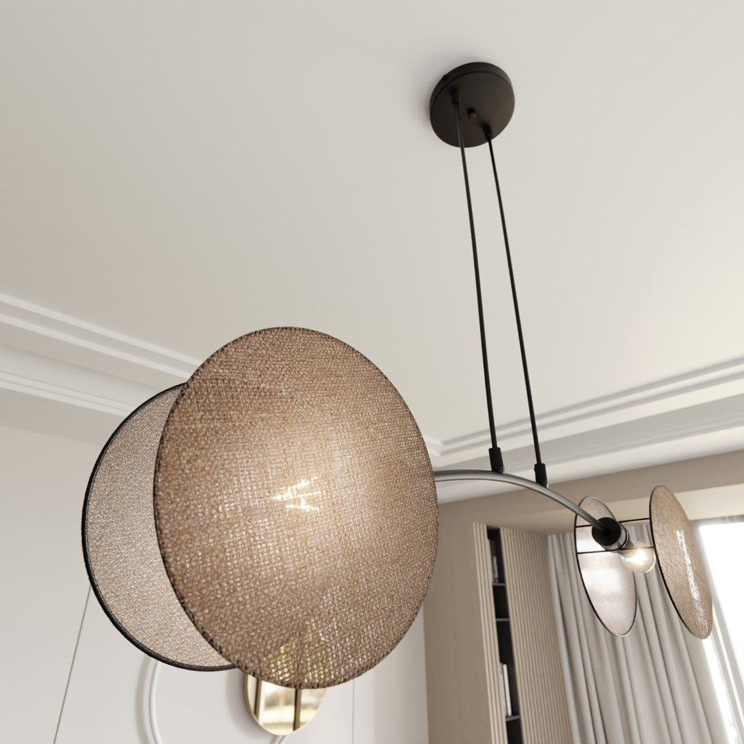 Motif 82cm Natur Taklampe Fra Emibig Lighting - Ved &aring; kombinere moderne form med funksjon fungerer lampene ikke bare som belysning &ndash; men ogs&aring; som et uttrykksfullt designelement.