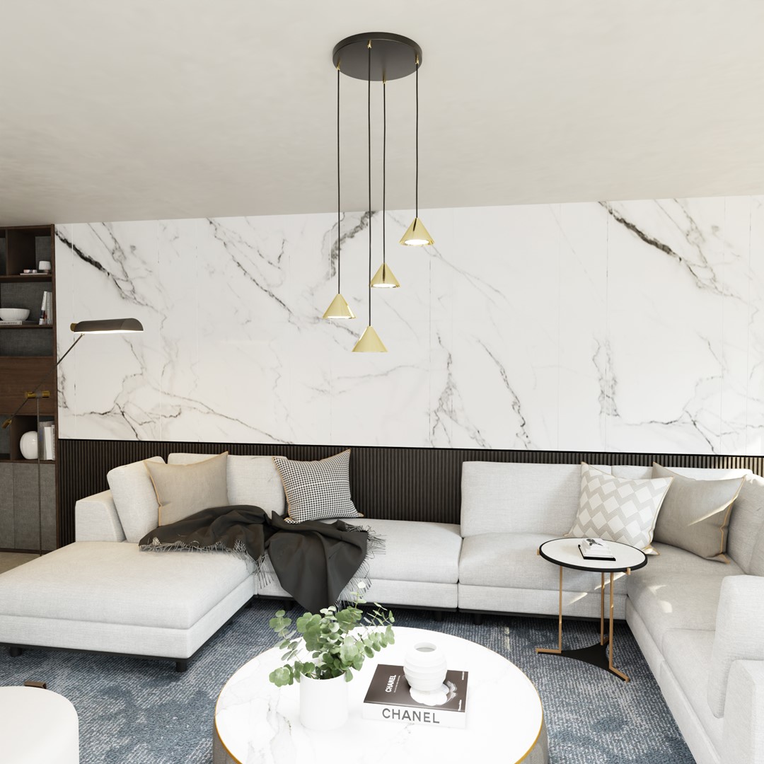 Elit Premium Ø30 Gull Taklampe Fra Emibig Lighting - Elit er en unik lysarmatur med moderne og minimalistisk design.