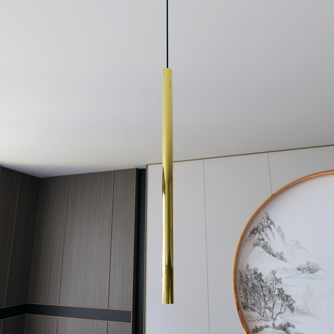 Selter Ø8 Gull Taklampe Fra Emibig Lighting - De skinnende elementene gj&oslash;r at lampen ikke bare fungerer som et lyspunkt, men ogs&aring; som en luksuri&oslash;s interi&oslash;rdetalj.