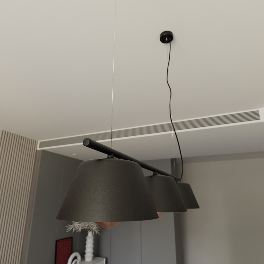 Gelato 82cm Svart Taklampe Fra Emibig Lighting - Det enkle, men elegante designet passer inn i moderne interi&oslash;r og gir en f&oslash;lelse av letthet og harmoni.