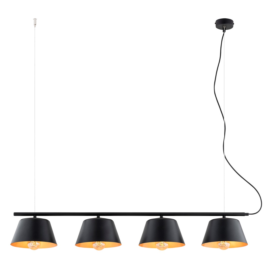Gelato 100cm Svart Taklampe Fra Emibig Lighting - Det enkle, men elegante designet passer inn i moderne interi&oslash;r og gir en f&oslash;lelse av letthet og harmoni.