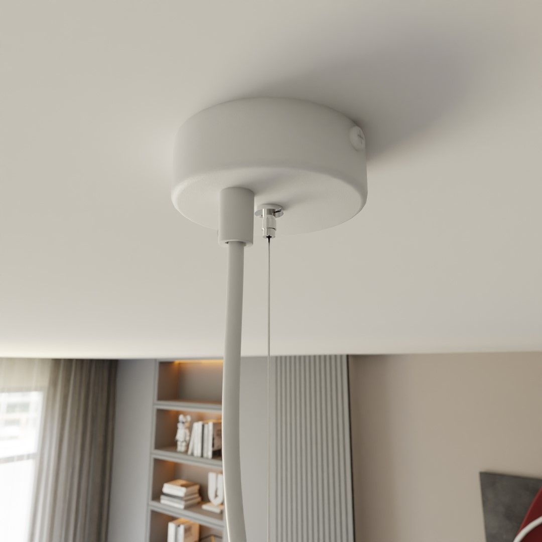 Gelato 82cm Hvit Taklampe Fra Emibig Lighting - Det enkle, men elegante designet passer inn i moderne interiør og gir en følelse av letthet og harmoni.