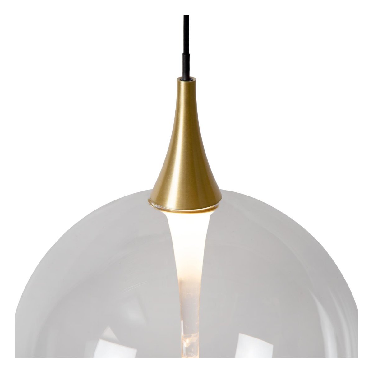 Gisela 140cm Gjennomsiktig Taklampe Fra Lucide - Det tidl&oslash;se, sf&aelig;riske designet fungerer like godt i b&aring;de klassiske og moderne hjem.