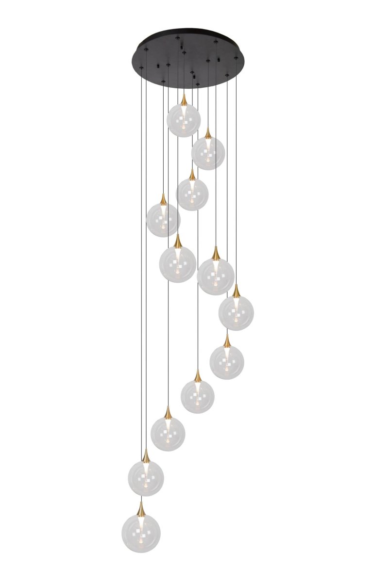 Gisela Ø60 Gjennomsiktig Taklampe Fra Lucide - Det tidløse, sfæriske designet fungerer like godt i både klassiske og moderne hjem.