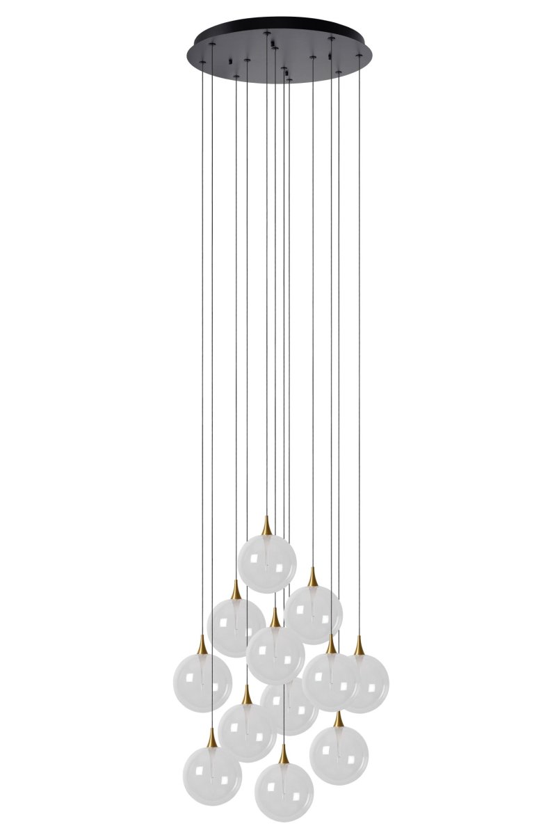 Gisela Ø60 Gjennomsiktig Taklampe Fra Lucide - Det tidløse, sfæriske designet fungerer like godt i både klassiske og moderne hjem.