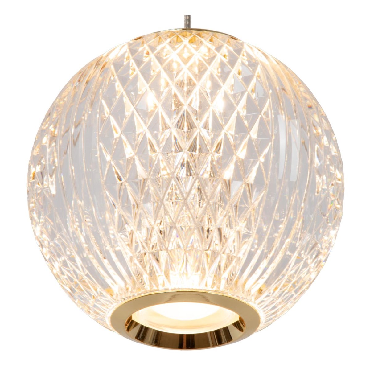 Cintra 48cm Gjennomsiktig Taklampe Fra Lucide - De integrerte dimbare LED-lyskildene sprer et varmhvitt lys som skaper en koselig atmosf&aelig;re, uansett om lampen er plassert over spisebordet, p&aring; soverommet eller i stuen.