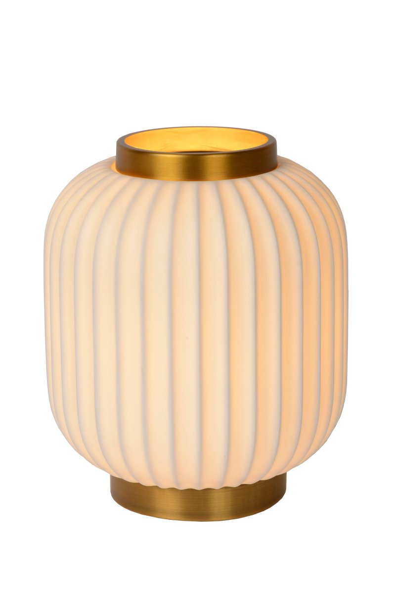 Gosse 23cm Hvit bordlampe Fra Lucide - Det gir et retro-preg til hvert hjørne av hjemmet ditt.