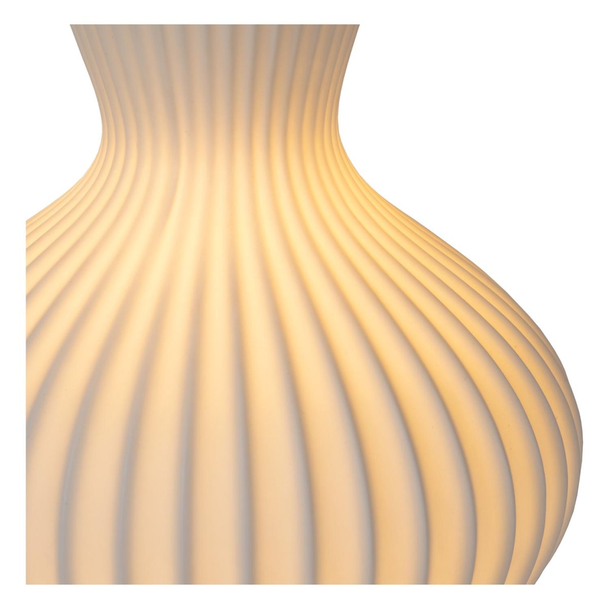 Momoro 30cm Hvit bordlampe Fra Lucide - Momoro bordlampen vil bli en popul&aelig;r interi&oslash;rdetalj i b&aring;de moderne og rustikke milj&oslash;er.