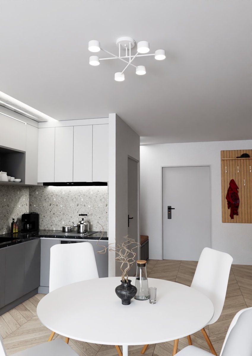 Halo Ø60 Hvit plafond Fra Emibig Lighting - Halo &ndash; Denne eksepsjonelle belysningen har et moderne og minimalistisk design.