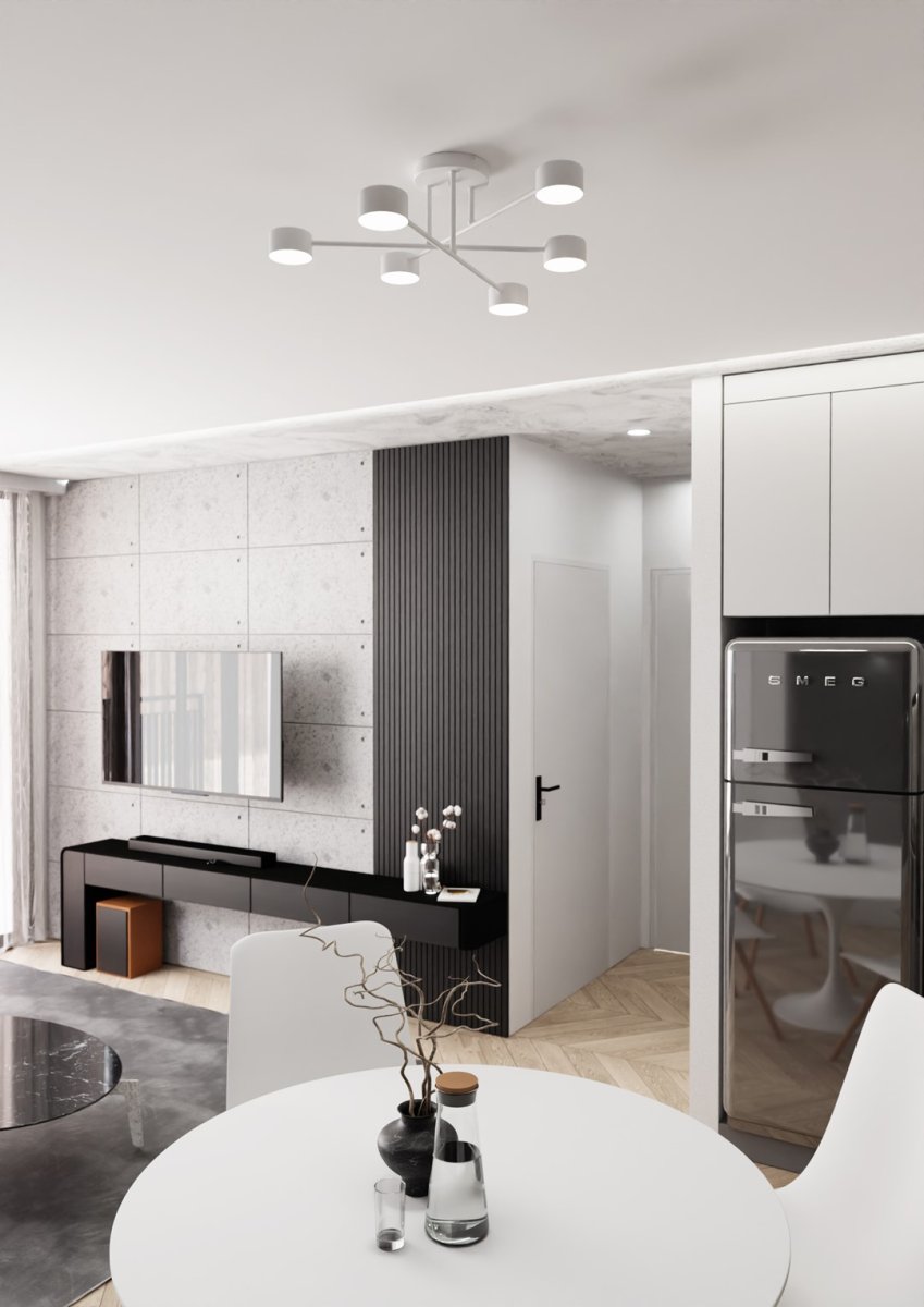 Halo Ø60 Hvit plafond Fra Emibig Lighting - Halo &ndash; Denne eksepsjonelle belysningen har et moderne og minimalistisk design.