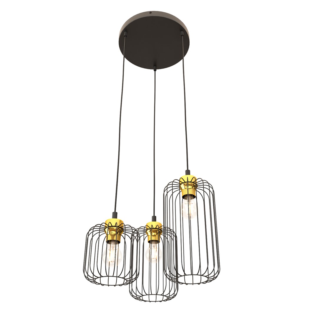 Vander Ø30 Svart/gull Taklampe Fra Emibig Lighting - Vander er laget av h&oslash;ykvalitetsst&aring;l og er en unik pendel med sine vakre nyanser med gulldetaljer som skaper et vakkert lysspill i rommet n&aring;r lampen er p&aring;.