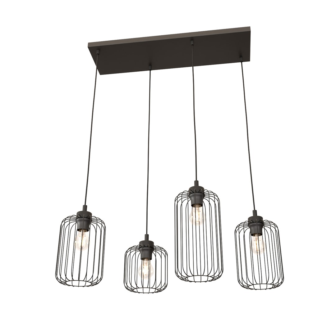 Vander 70cm Svart Taklampe Fra Emibig Lighting - Vander - en perfekt kombinasjon av industriell og elegant design.