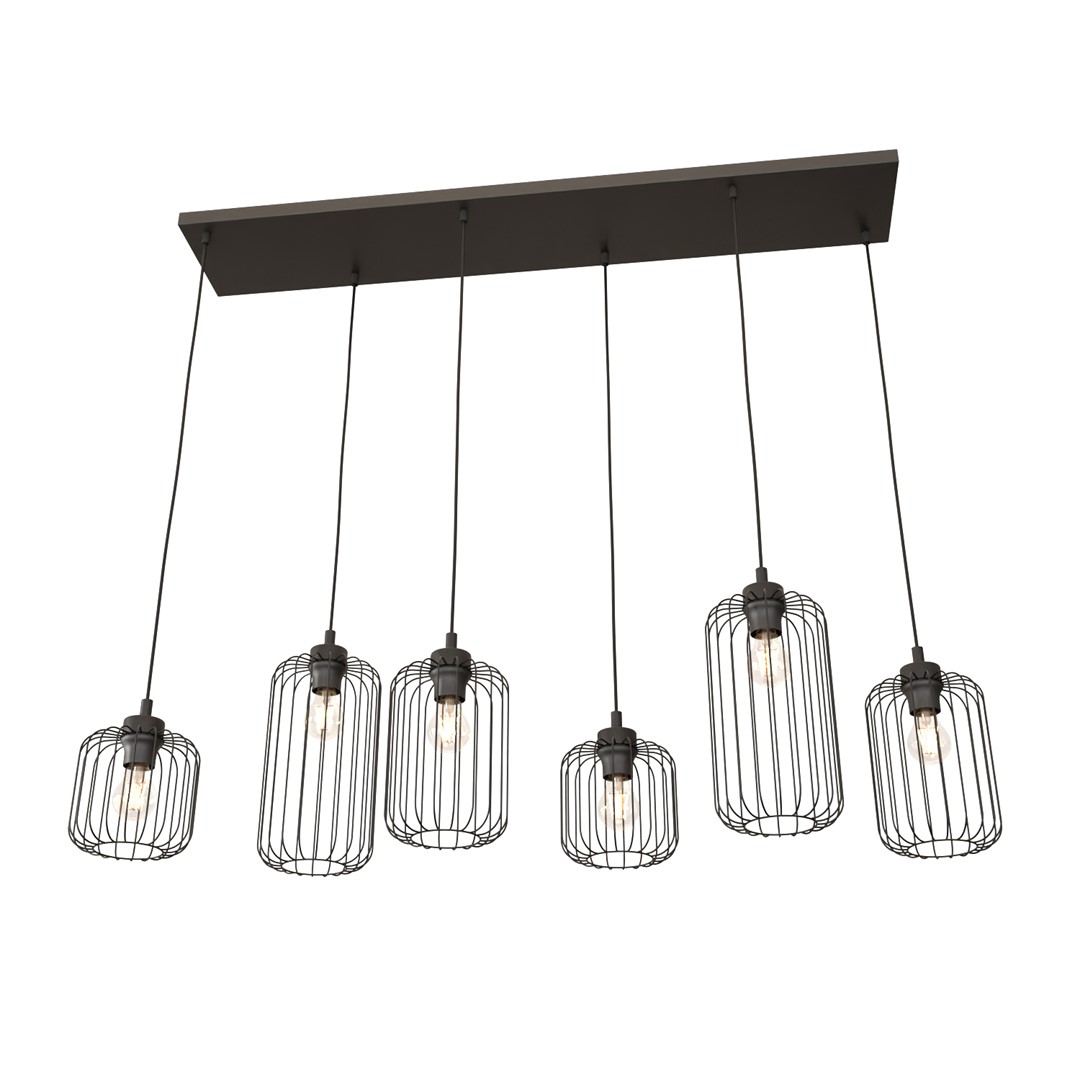 Vander 115cm Svart Taklampe Fra Emibig Lighting - Vander - en perfekt kombinasjon av industriell og elegant design.