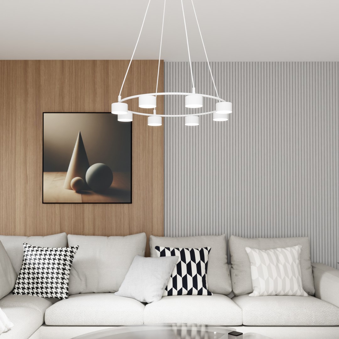 Starlit Ø64 Hvit Taklampe Fra Emibig Lighting - Et minimalistisk anheng med moderne design som fengsler med sin elegante sirkulære form.