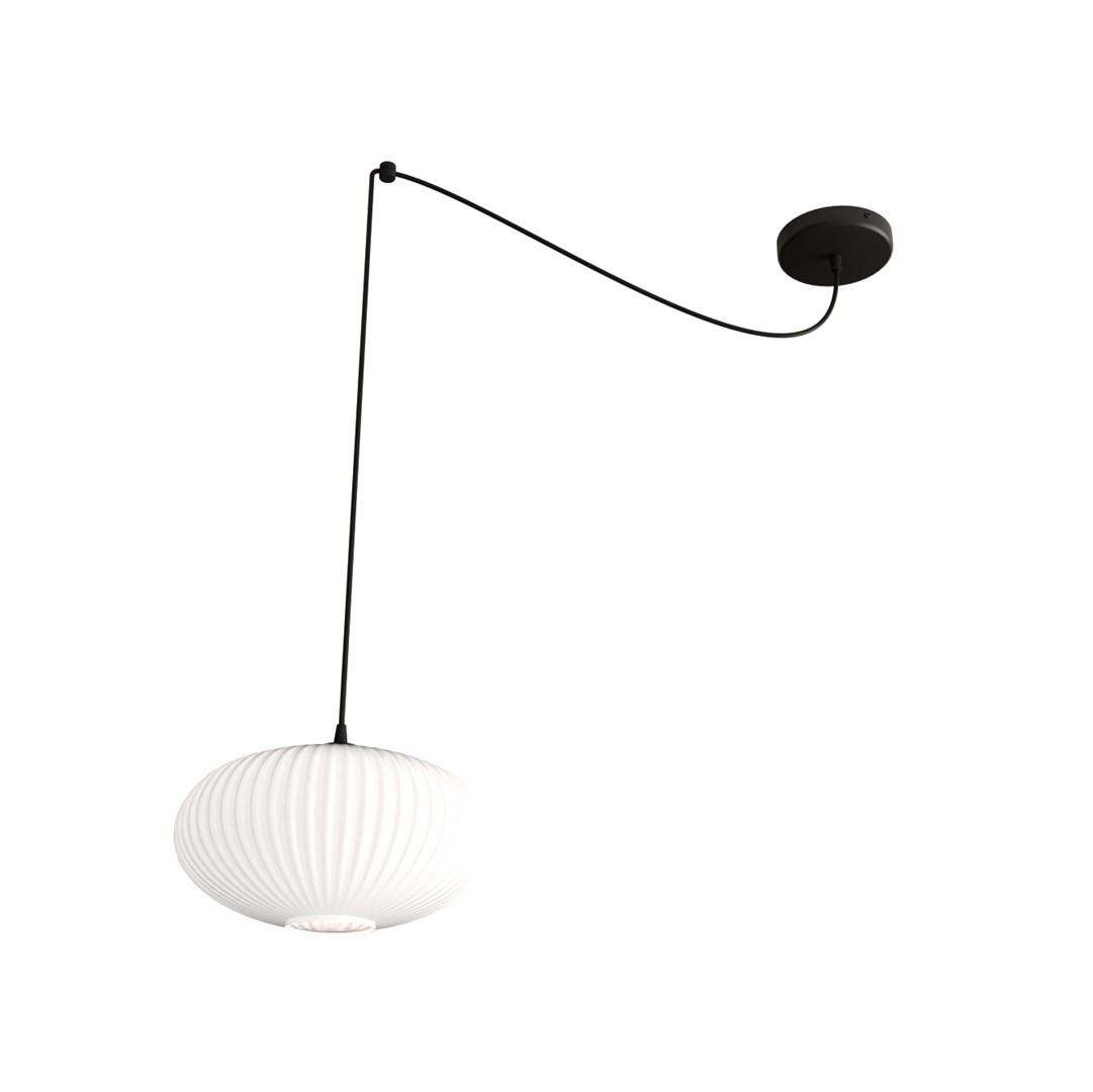Origo Ø30 Hvit Taklampe Fra Emibig Lighting - Origo passer perfekt i milj&oslash;er som stuer eller restauranter og er en ideell kombinasjon av estetikk og kvalitet.