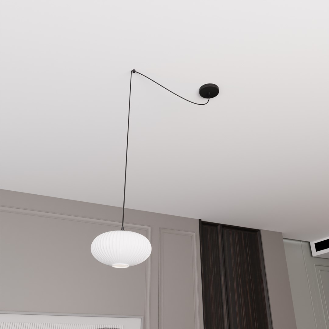 Origo Ø30 Hvit Taklampe Fra Emibig Lighting - Origo passer perfekt i milj&oslash;er som stuer eller restauranter og er en ideell kombinasjon av estetikk og kvalitet.