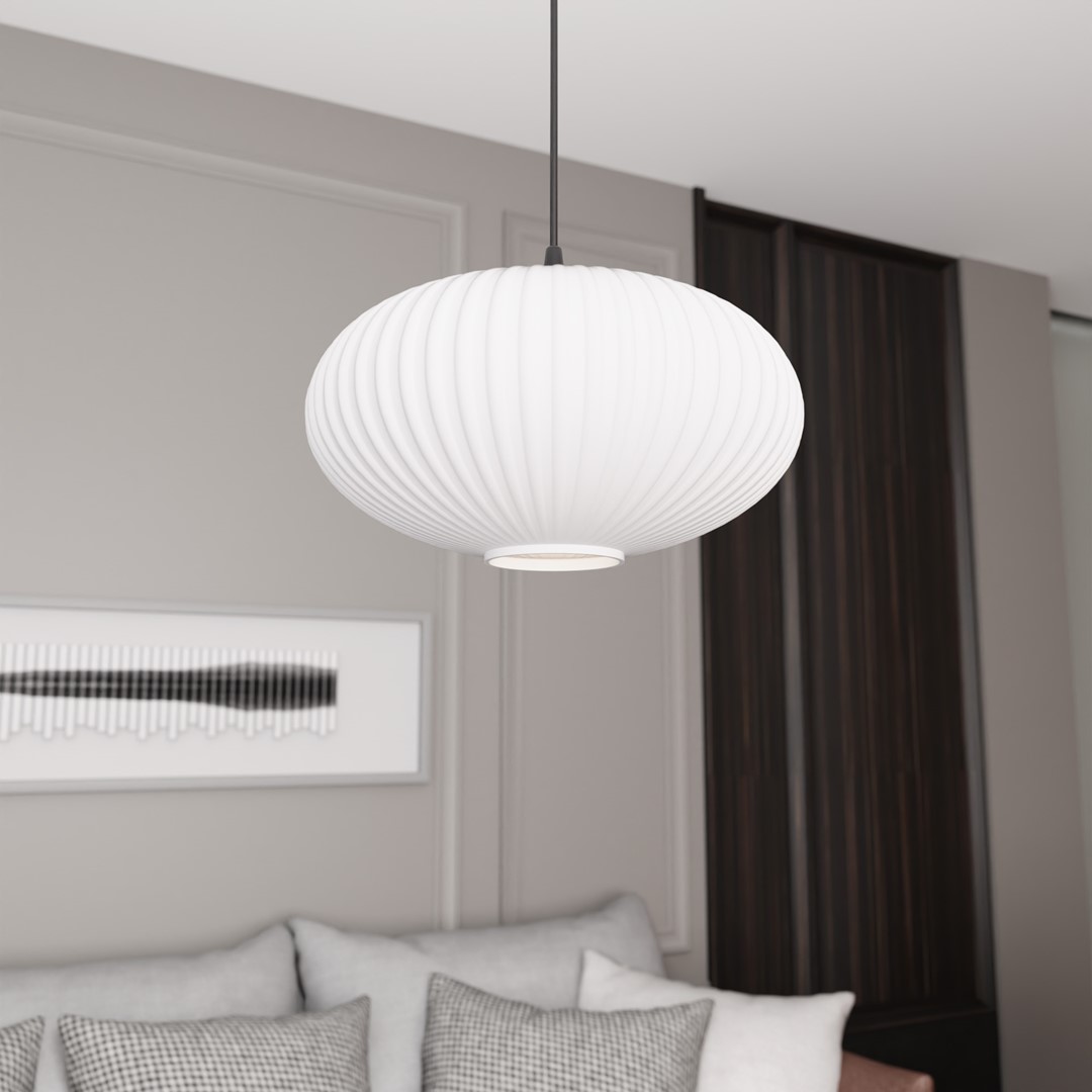 Coco Ø30 Hvit Taklampe Fra Emibig Lighting - Coco taklampe er en moderne pendel som kombinerer eleganse med funksjonalitet.