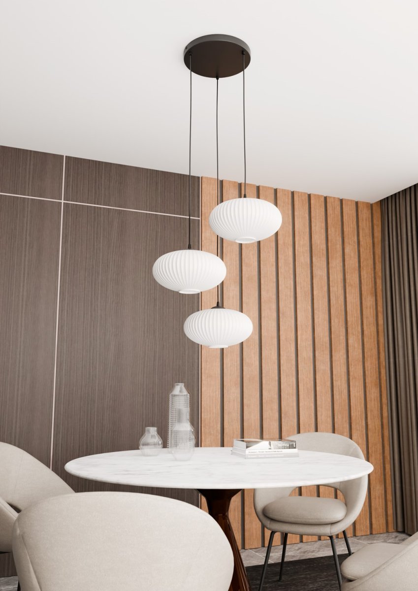 Coco Ø53 Hvit Taklampe Fra Emibig Lighting - Perfekt for stuer og spisestuer &ndash; Coco fungerer som en stilig aksent i alle typer interi&oslash;r.