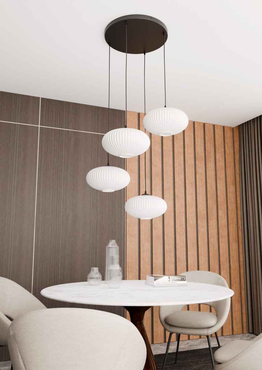 Coco Ø70 Hvit Taklampe Fra Emibig Lighting - Perfekt for stuer og spisestuer &ndash; Coco fungerer som en stilig aksent i alle typer interi&oslash;r.