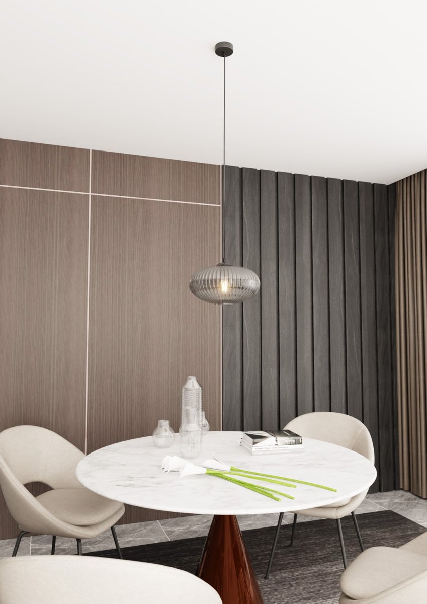 Coco Ø30 Røykfarget Taklampe Fra Emibig Lighting - Perfekt for stuer og spisestuer &ndash; Coco fungerer som en stilig aksent i alle typer interi&oslash;r.