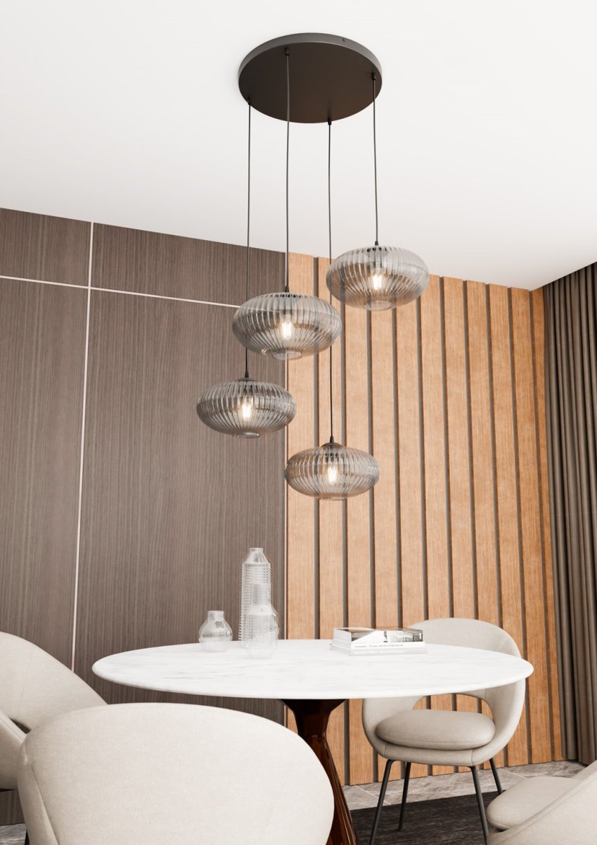 Coco Ø70 Røykfarget Taklampe Fra Emibig Lighting - Perfekt for stuer og spisestuer &ndash; Coco fungerer som en stilig aksent i alle typer interi&oslash;r.