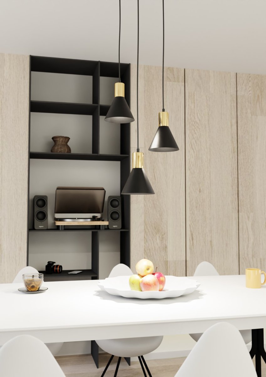Rosa Ø30 Svart Taklampe Fra Emibig Lighting - Rosa taklampen er et stilig tillegg der enkel form m&oslash;ter elegante detaljer.